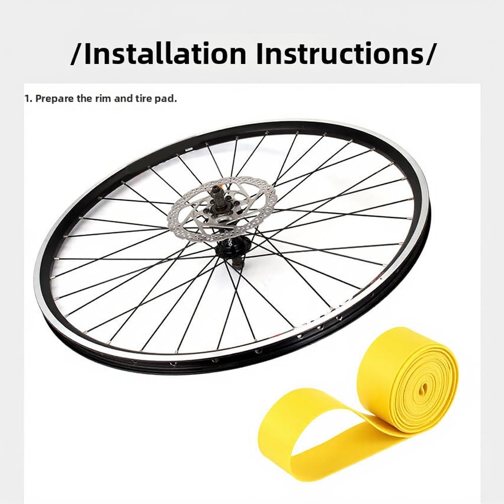 Lot De 2 Rubans Anti-crevaison PVC Pour Jantes De Vélo – 26, 27.5, 29 Et 700C, Compatibles Chambres à Air, Légers Et Faciles à Poser
