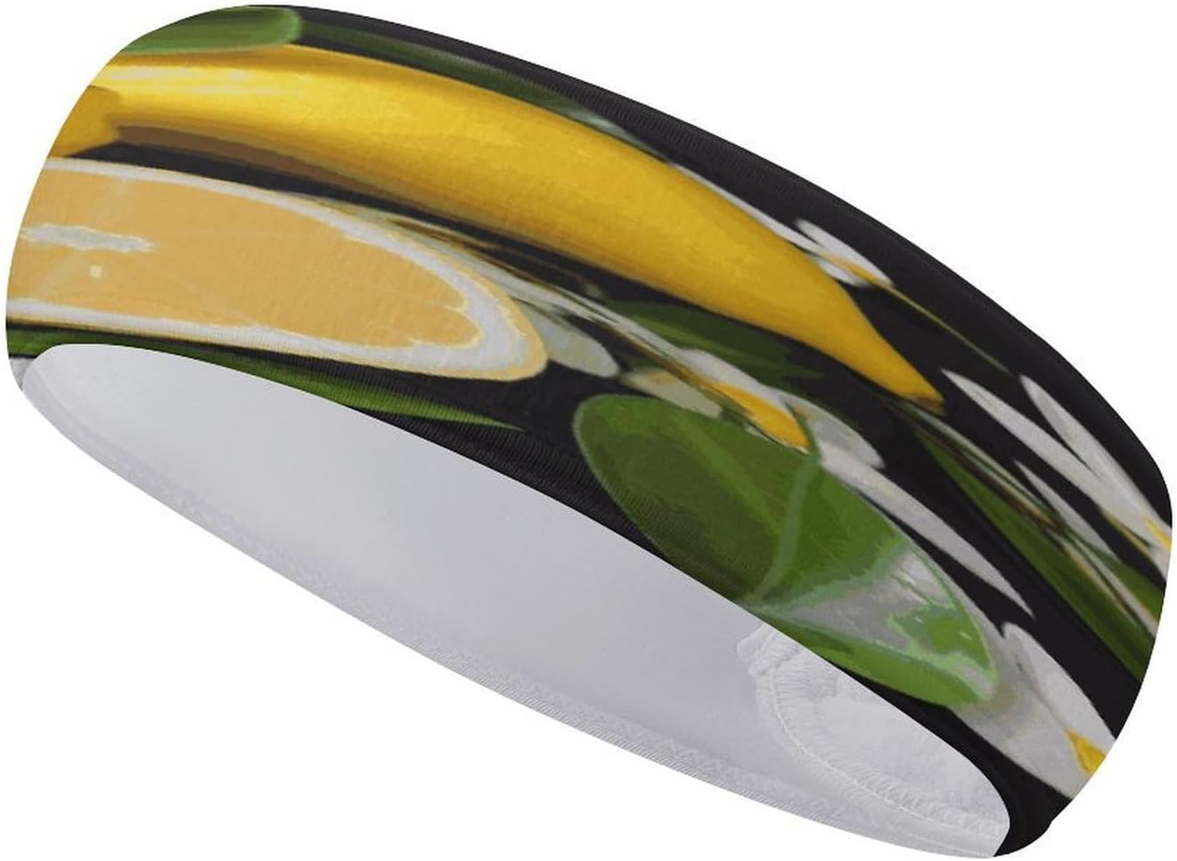 Lemon and Flower Sport Headbands Sweatband Athletic Headband