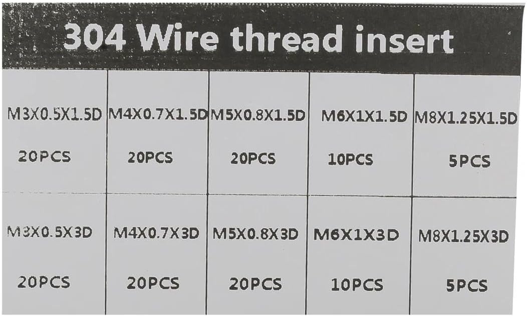SELCAR 150pcs Silver Universal Car M3 M4 M5 M6 M8 Rivet Nut Helicoil Thread Repair Insert Kit Stainless Steel