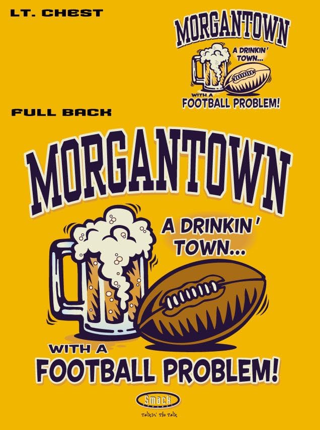 Smack Apparel A Drinking Town with a Football Problem Tシャツ ウェストバージ