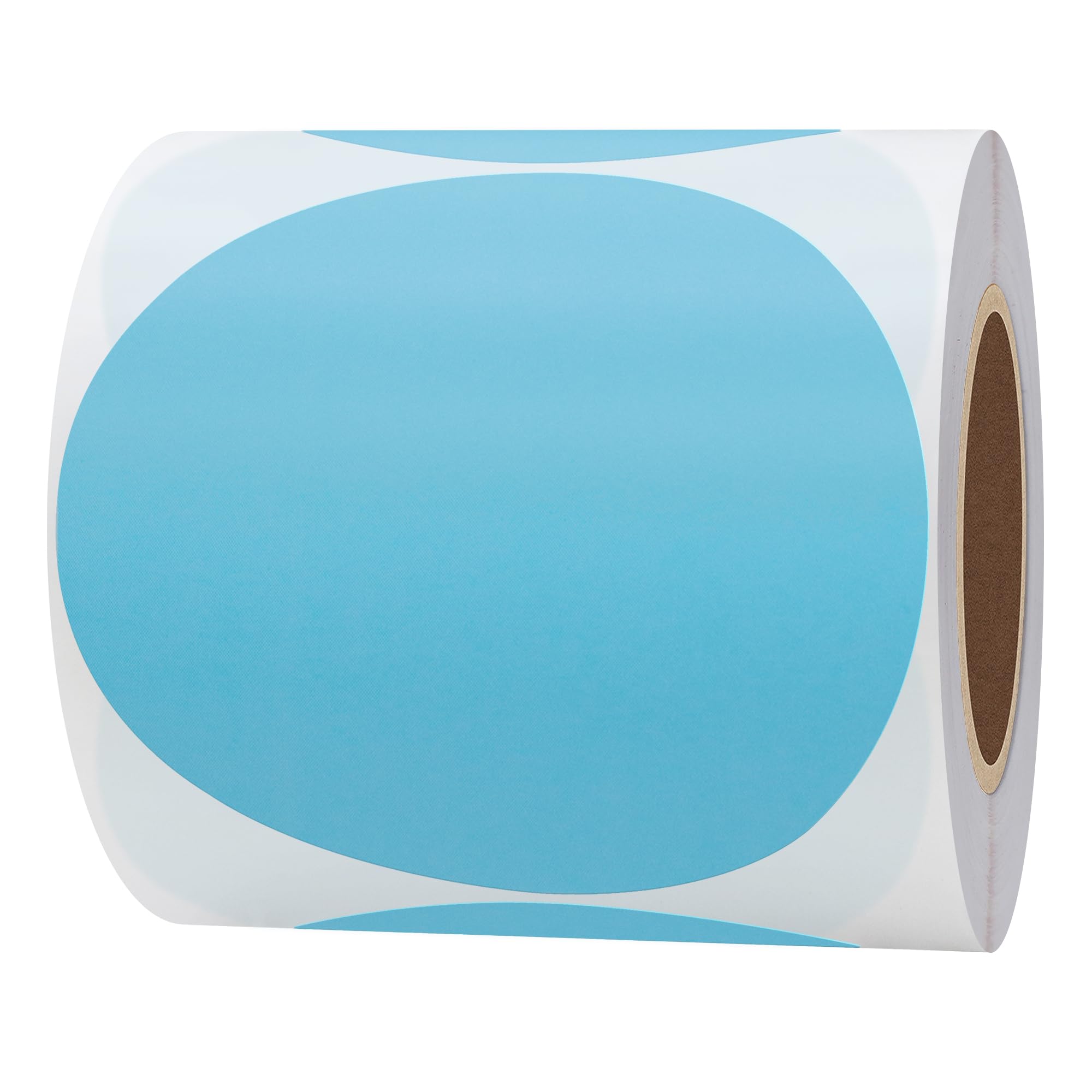 Hylabelest Round Direct Thermal Labels for UPC Barcodes Self-Adhesive Address Shipping Thermal Stickers (Light Blue, 3 inch)