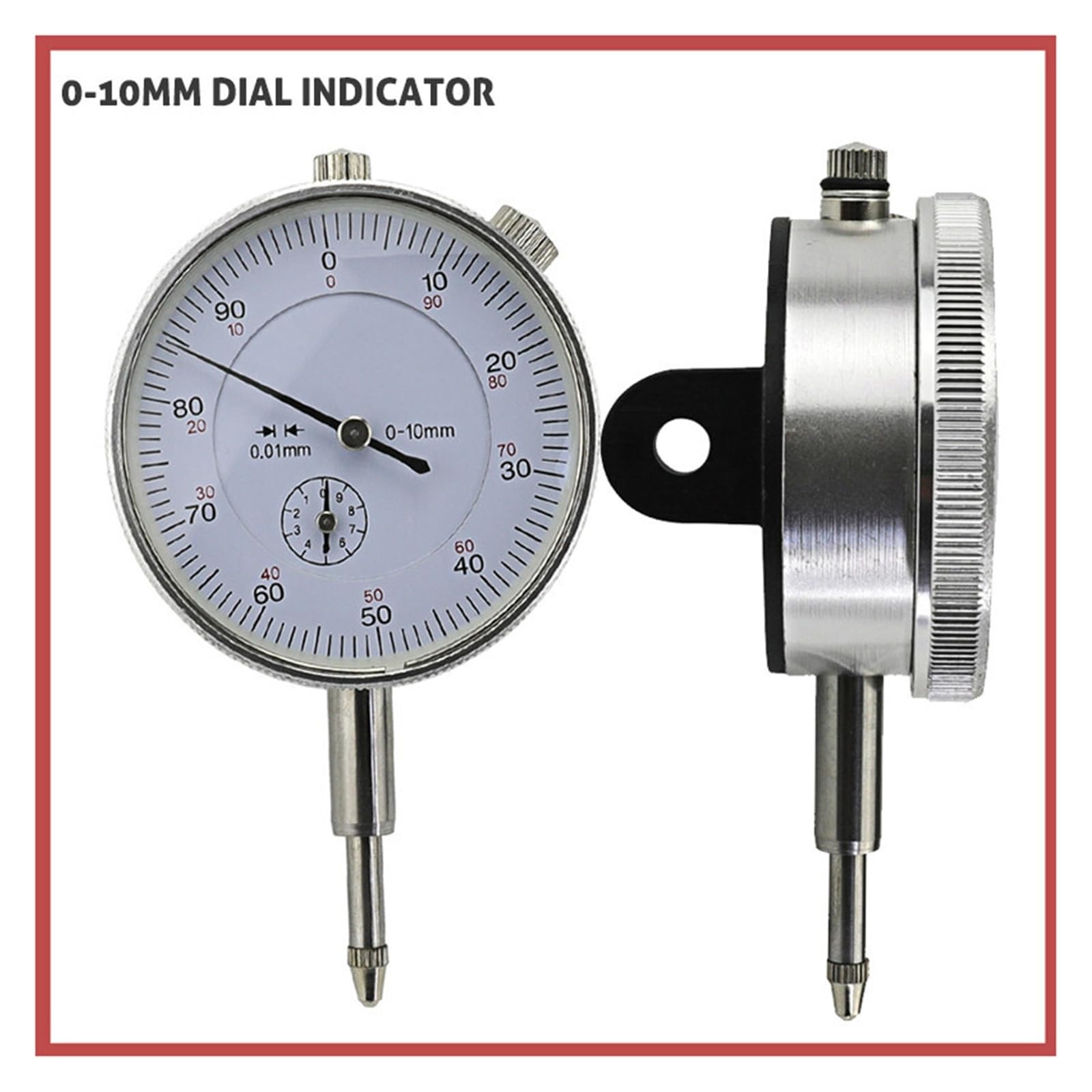 Indicateur à cadran, Indicateur à cadran avec support de base magnétique bras long réglable fin 0-1" jauge testeur 0,001"