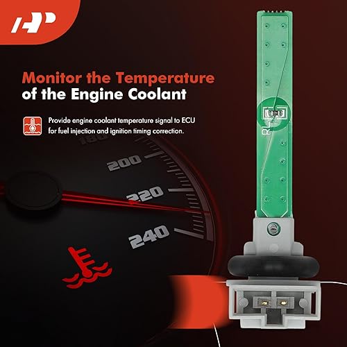Miniatura 2 de A-Premium Sensor de temperatura del refrigerante del motor [2 pines] compatible con Volkswagen, Audi y Mercedes-Benz y Porsche, se adapta a Passat
