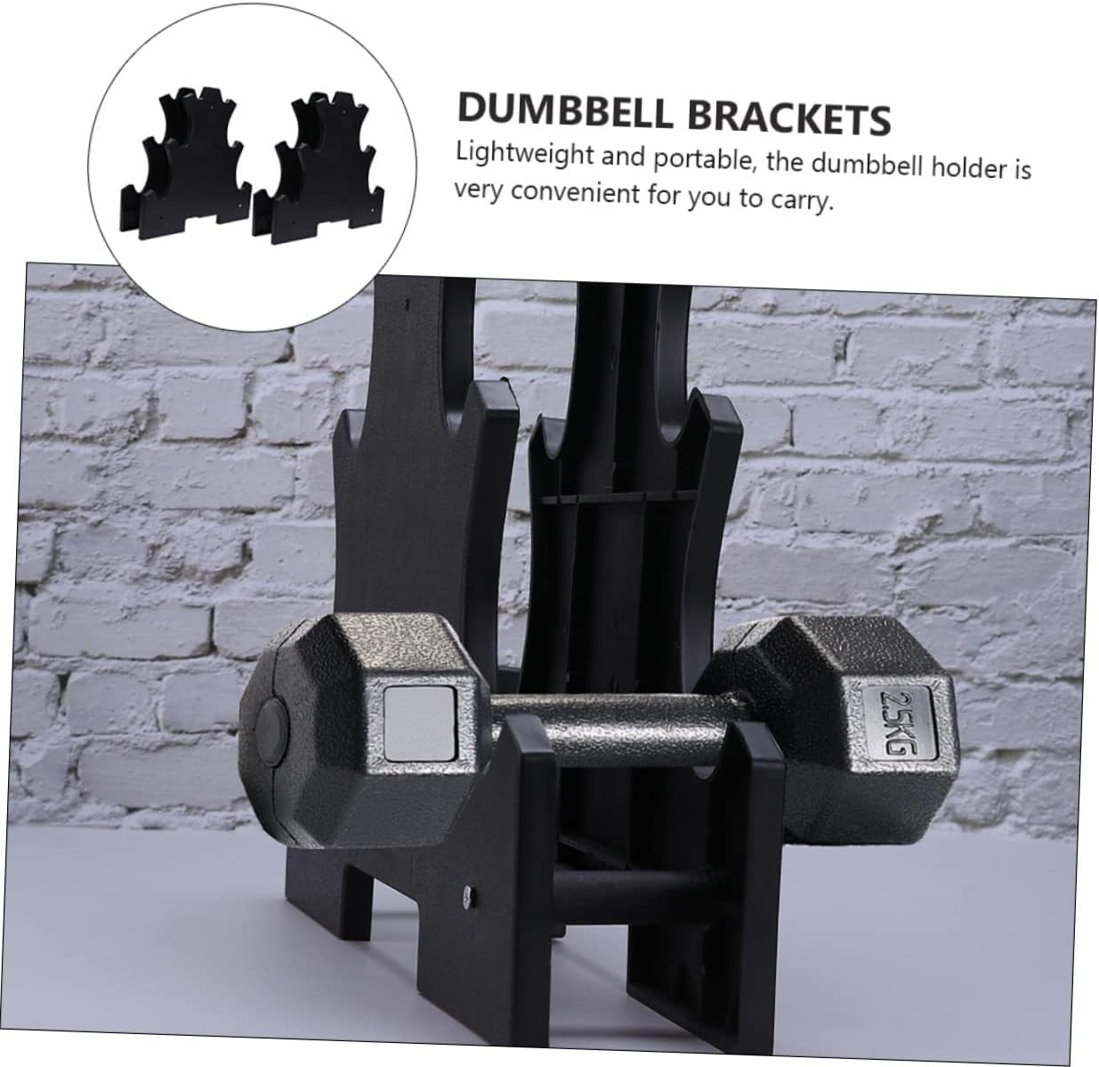 2Pcs Vertical Dumbbell Racks Dumbbell Storage Stand for Home Gym Organization Durable Material Compact Design Holds Weights Black Color