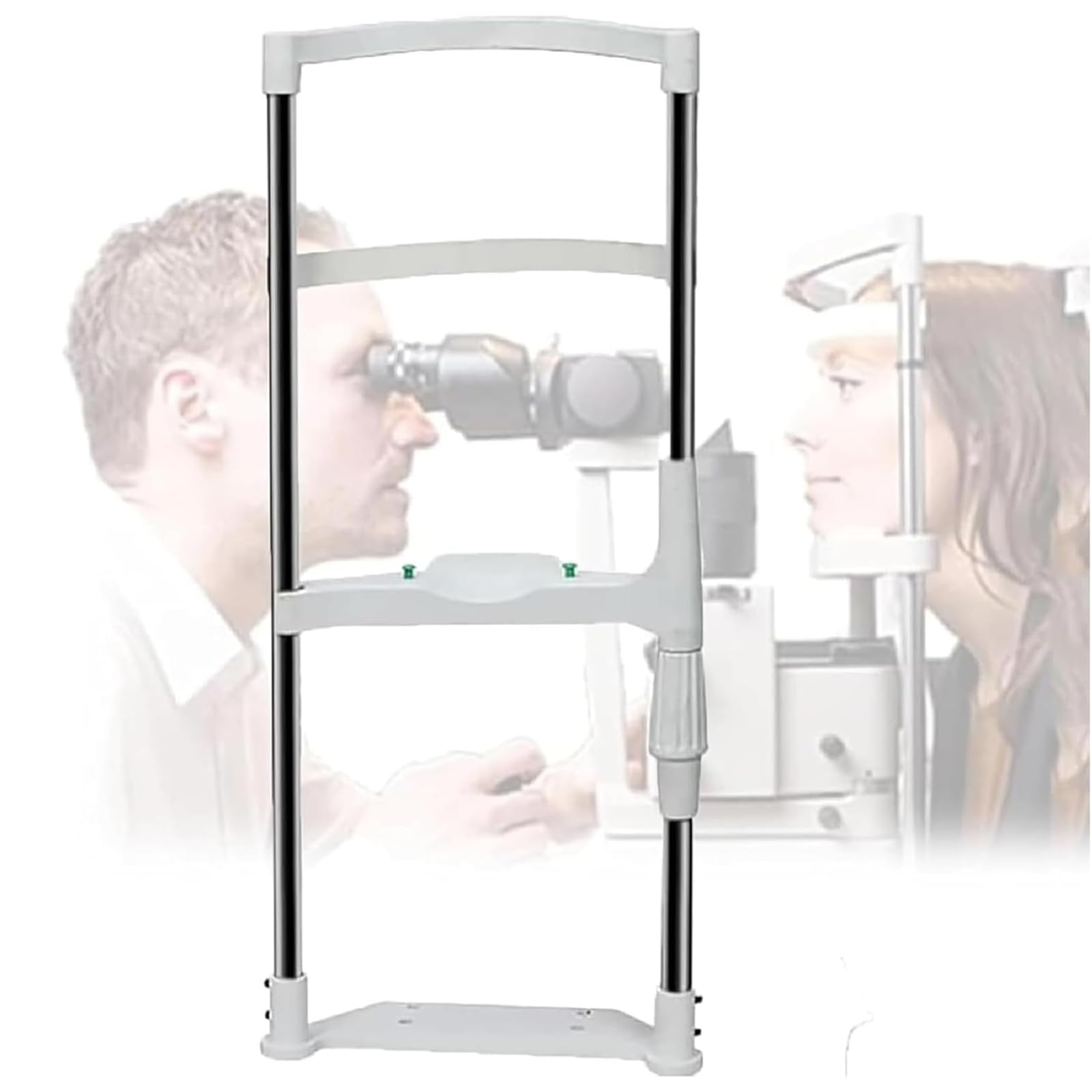 Stirnhalterung Für Sehtraining, Gebogene Ergonomische Kinnstütze, 0–95 Mm Einstellbarer Hebeabstand, Optometrische Hebe-Kinnhalterung Für Autorefraktometer, Sehtraining
