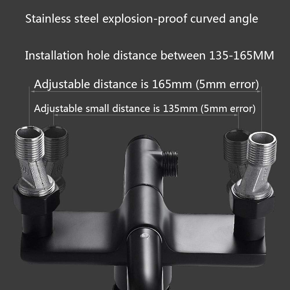 8 Speed Thermostatic Shower Set for Women, Copper Shower Rain Black Suitable for Bathroom Homes