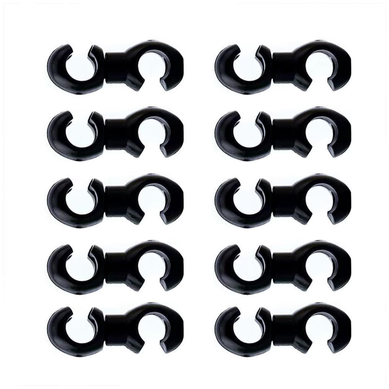 Nueayms Black 10 Lot Bicycle Brake Wire Clamps Bicycle Shifter Line Guide Clamps And Derailleur Line Mountain Bike Clips