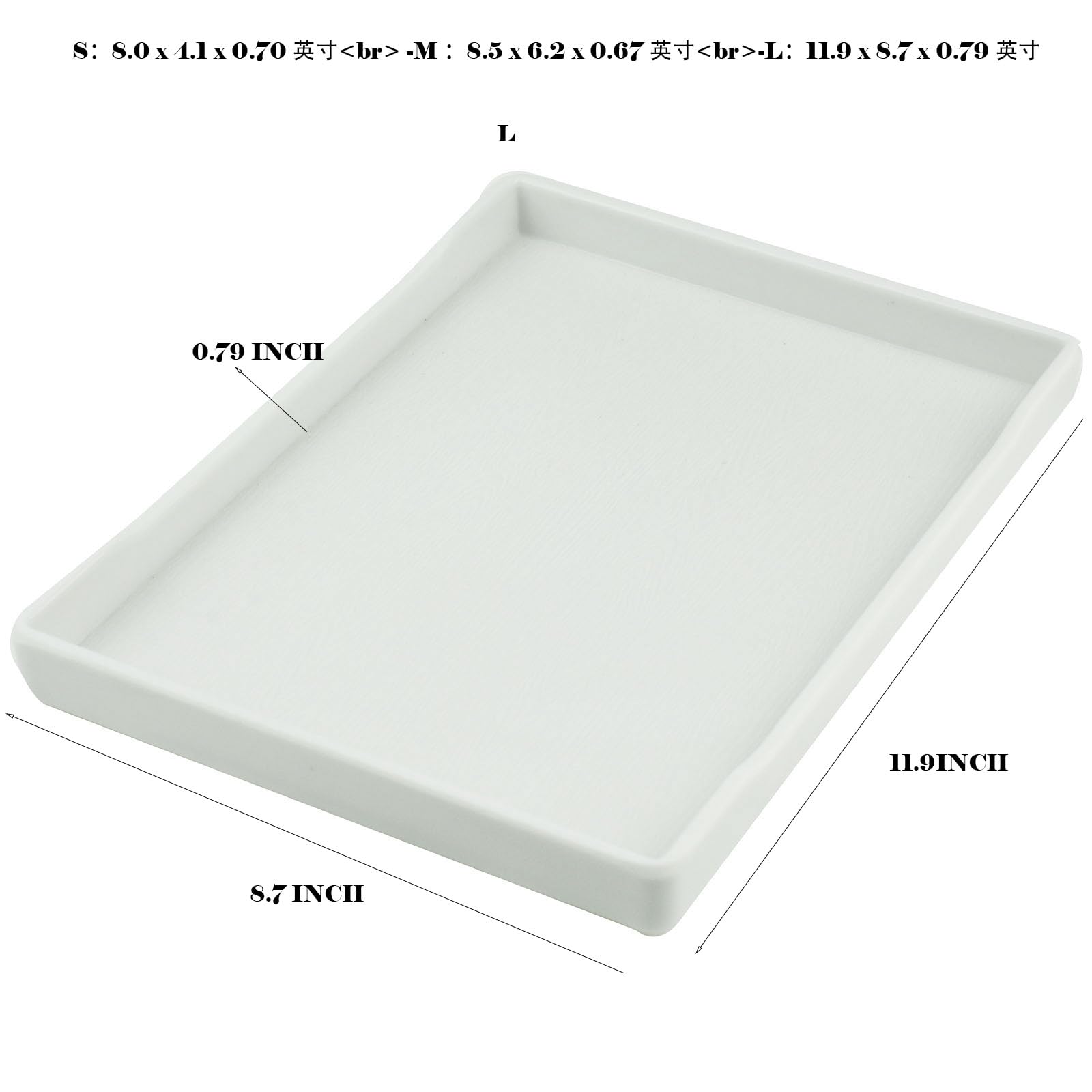 OMEM Grand Bol pour Reptiles - pour Nourriture et Eau - Convient également pour Le Bain (L, Blanc)