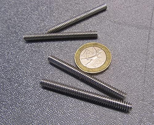 Aluminum Fully Threaded Round Rod, RH, 10-24 Thread Size x 2" Length, 50 Pcs.