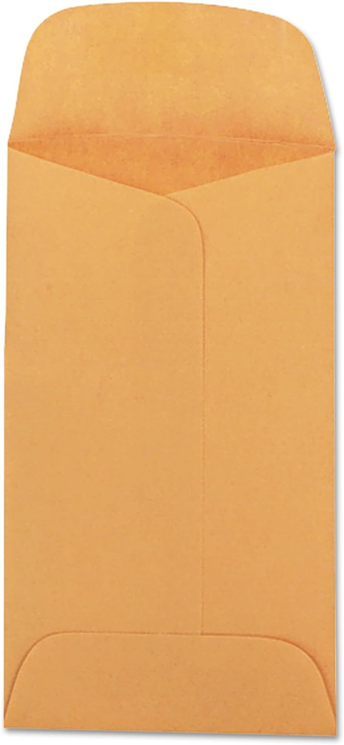 Kraft Coin & Small Parts Envelope, Side Seam, 3, Light Brown, 500/Box