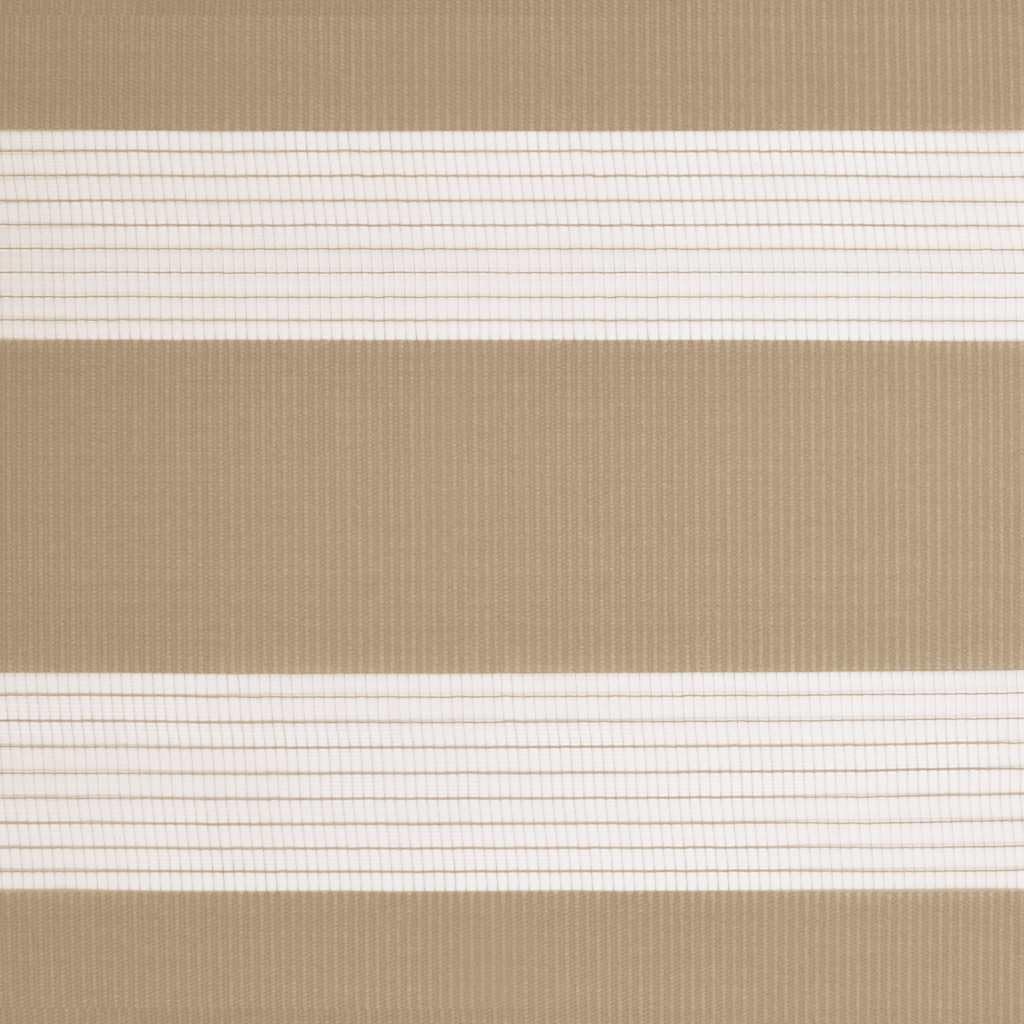 Doppelrollo Zebra Sandbraun 70x150 cm, Stoffbreite 65,9 cm, Polyester, Kettenzug, sichtschutz Sonnenschutz verdunkelung Blickdicht für Wohnzimmer Schlafzimmer Büro