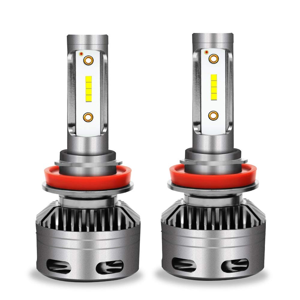 Bulbos para vehículos de Motor Kit de conversión de Bombillas de Faros, 6400Lumen 6000K Extremadamente Brillante Chip CSP All-in-One Faros H4 / H7 / H11 para automóvil - 1 par De LED Bulbos