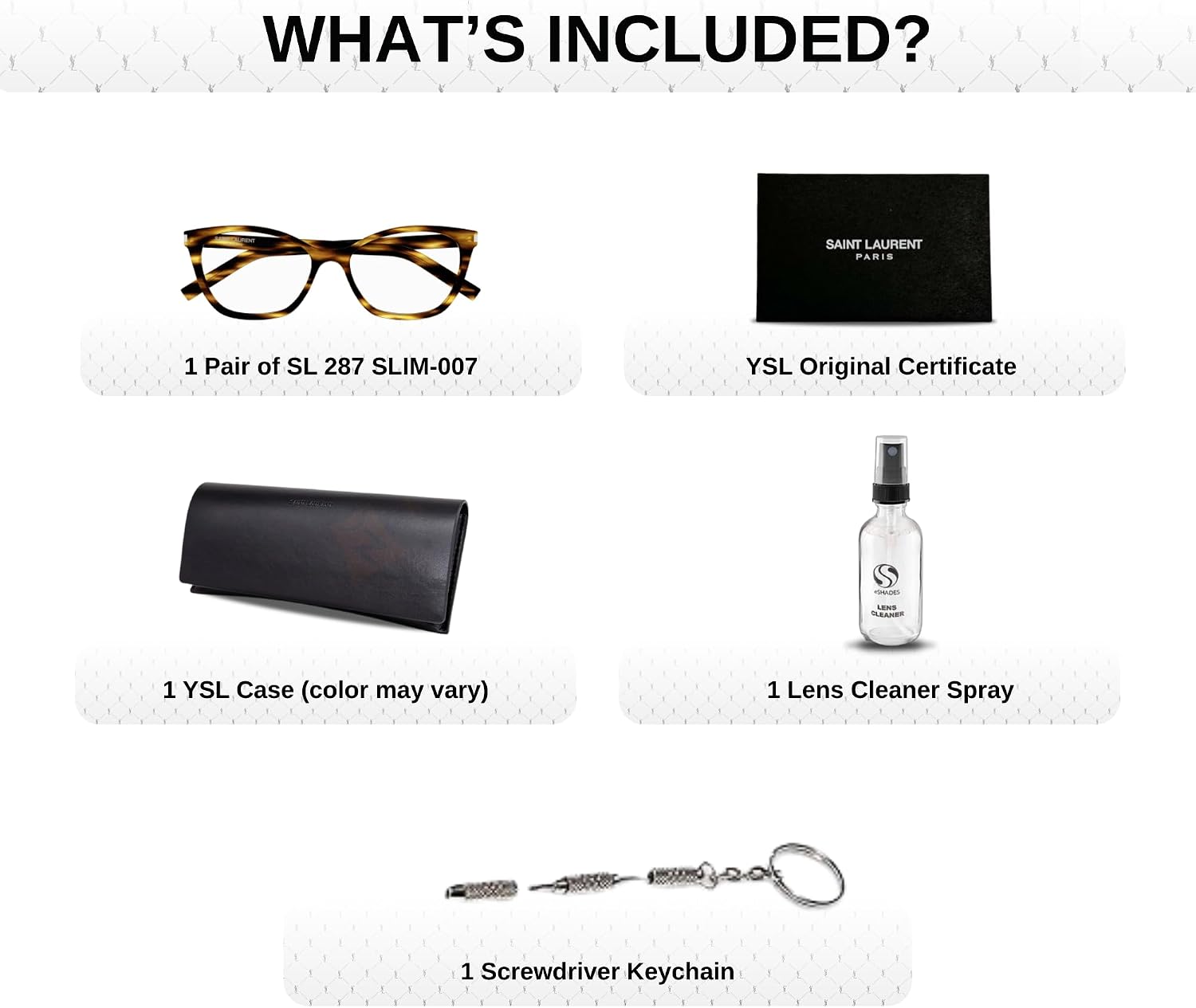 SAINT LAURENT SL 287 SLIM Havana Cat-Eye shape Eyeglasses with Luxury Eyewear Kit Bundle - Embrace Sophistication and Elegance image 4