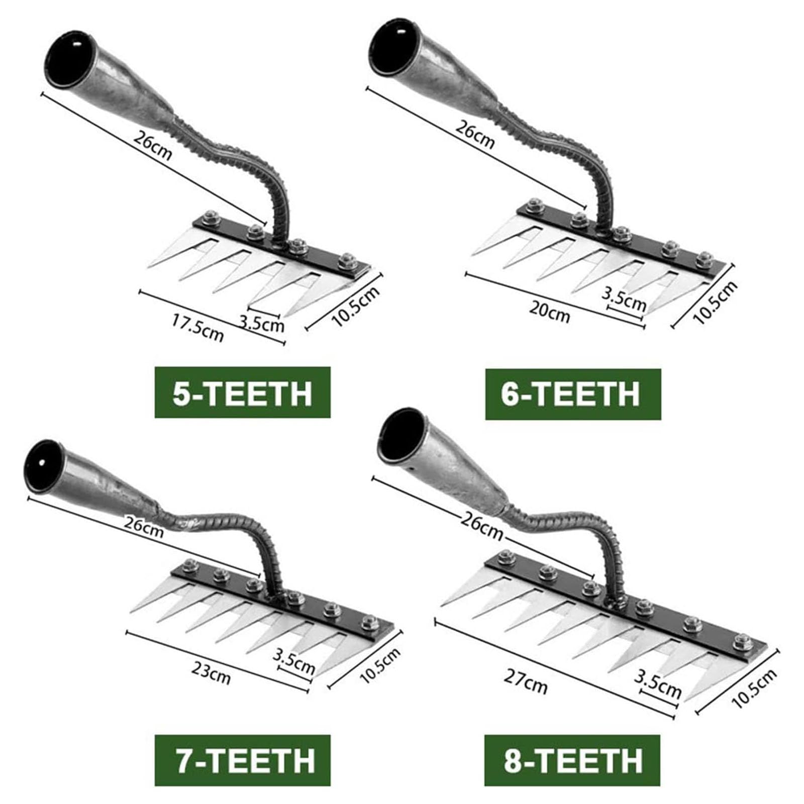 Rateau De Désherbage Berthaus 8 Dents Avec Manche – Outil Jardinage Acier Carbone Robuste – Idéal Pour Ameublir, Désherber Et Cultiver