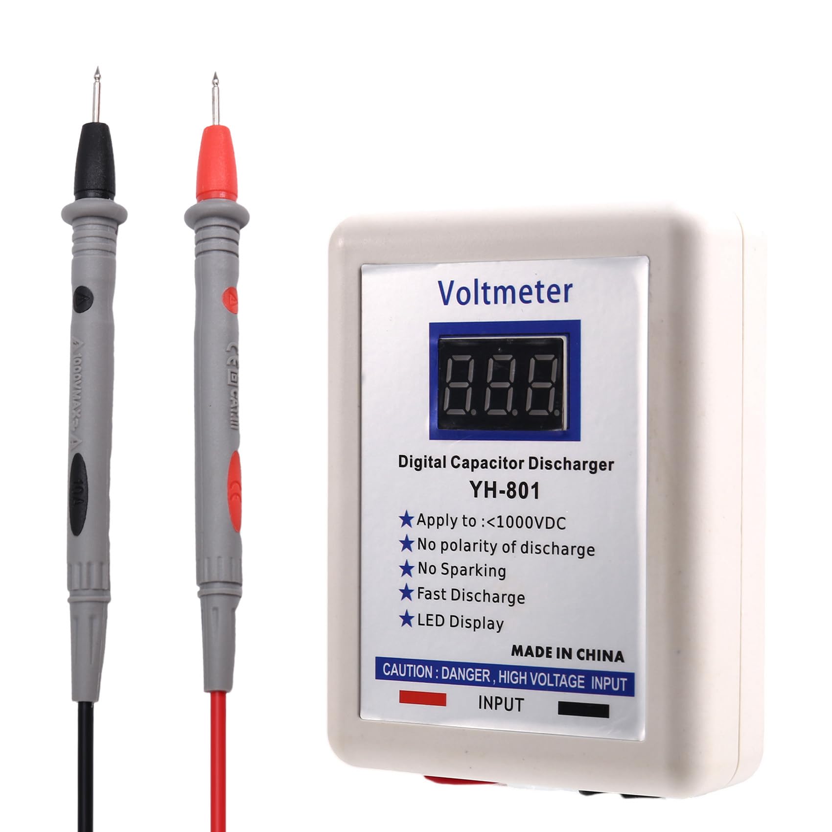 Condensatore Digitale da 1000 V Voltmetro Digitale Scaricatore Rapido Strumento di Scarica Display di Riparazione Elettronica Penna di Prova della Tensione