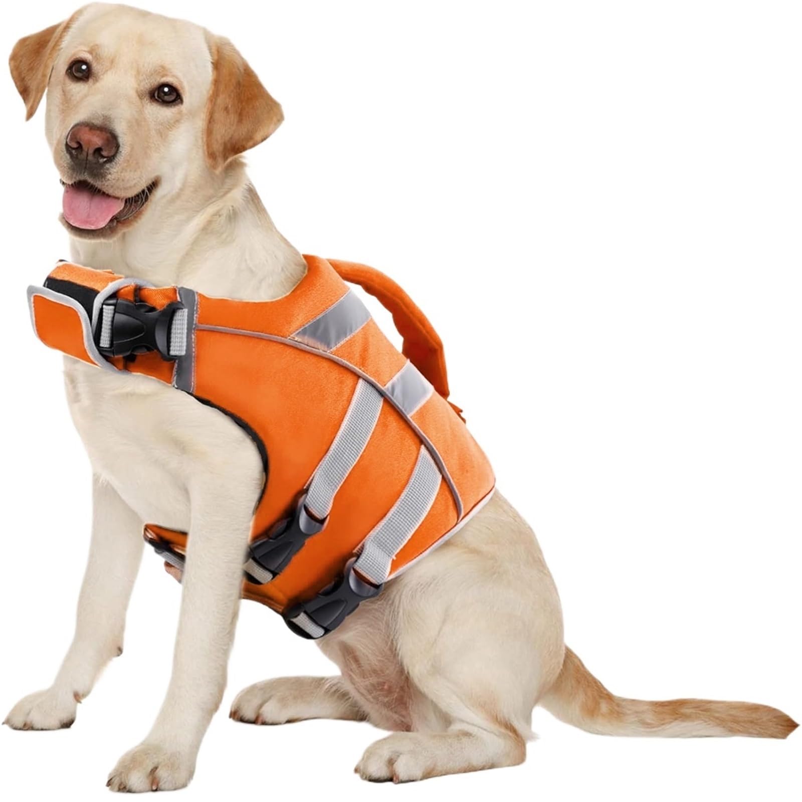 Gilet de natation sûr pour chien XL orange contre le risque de noyade des animaux