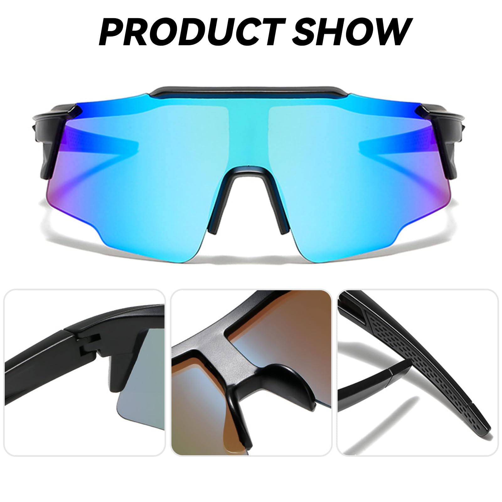 Polarisiert Sonnenbrille Kinder Fahrradbrille - Sportbrille UV400 Schutz Jugendliche Verspiegelt Sonnenbrillen für Jungen Mädchen