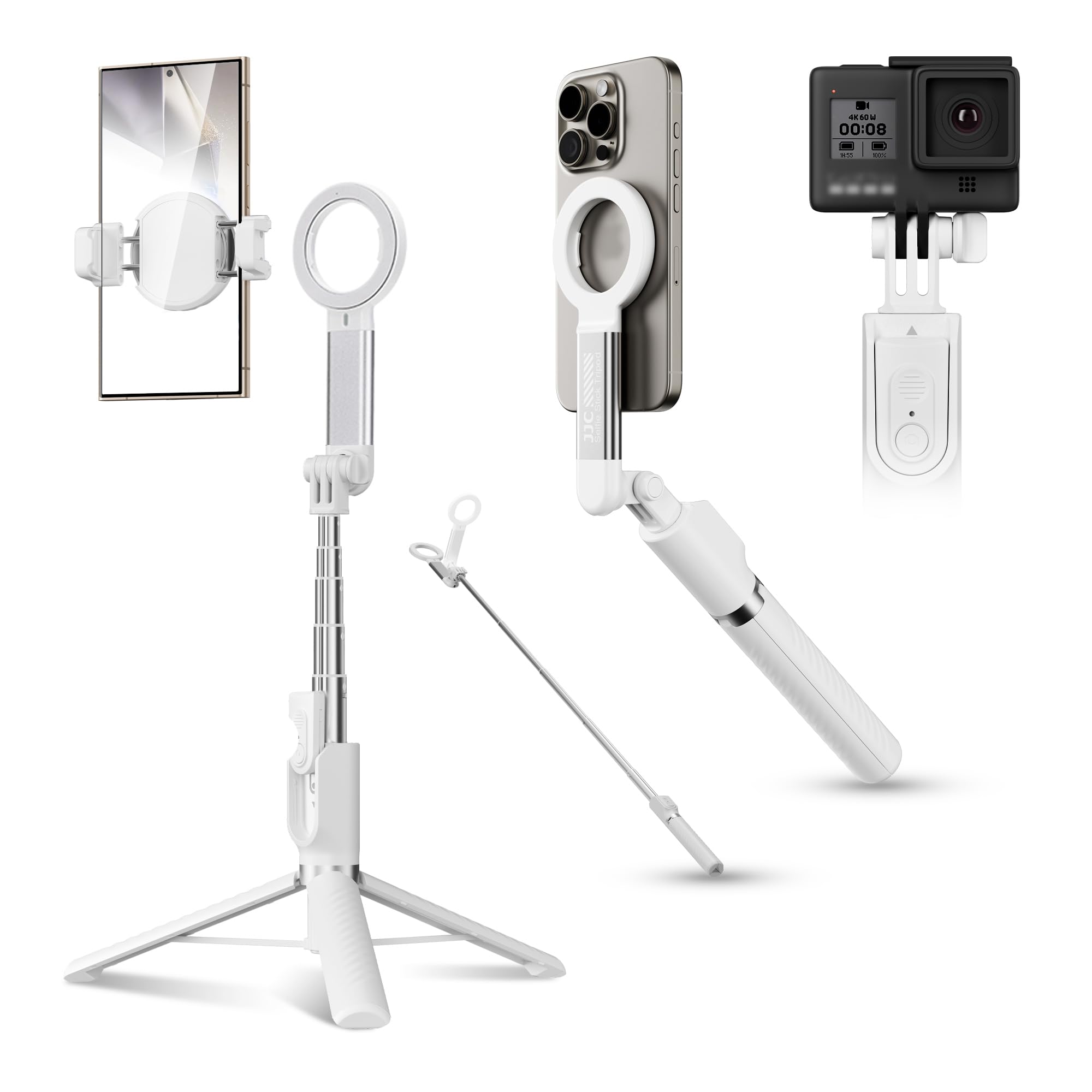 Amazon | JJC 磁気 Magsafe対応 自撮り棒 スマホ 三脚 スマホホルダー