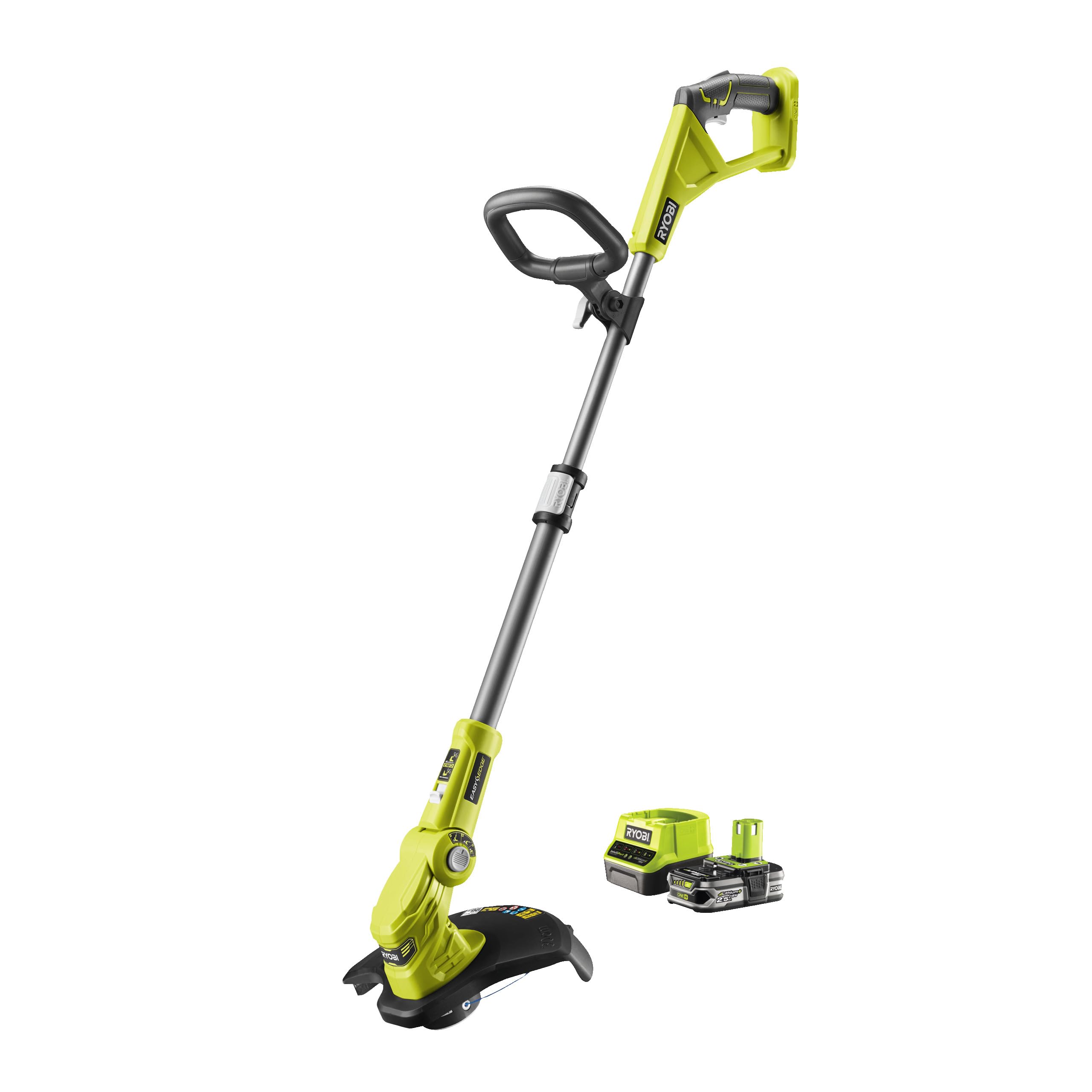 Ryobi RLT183225F Débroussailleuse 18 V Largeur de coupe 25-​30 cm Avec manche télescopique, batterie de 2,​5 Ah et chargeur