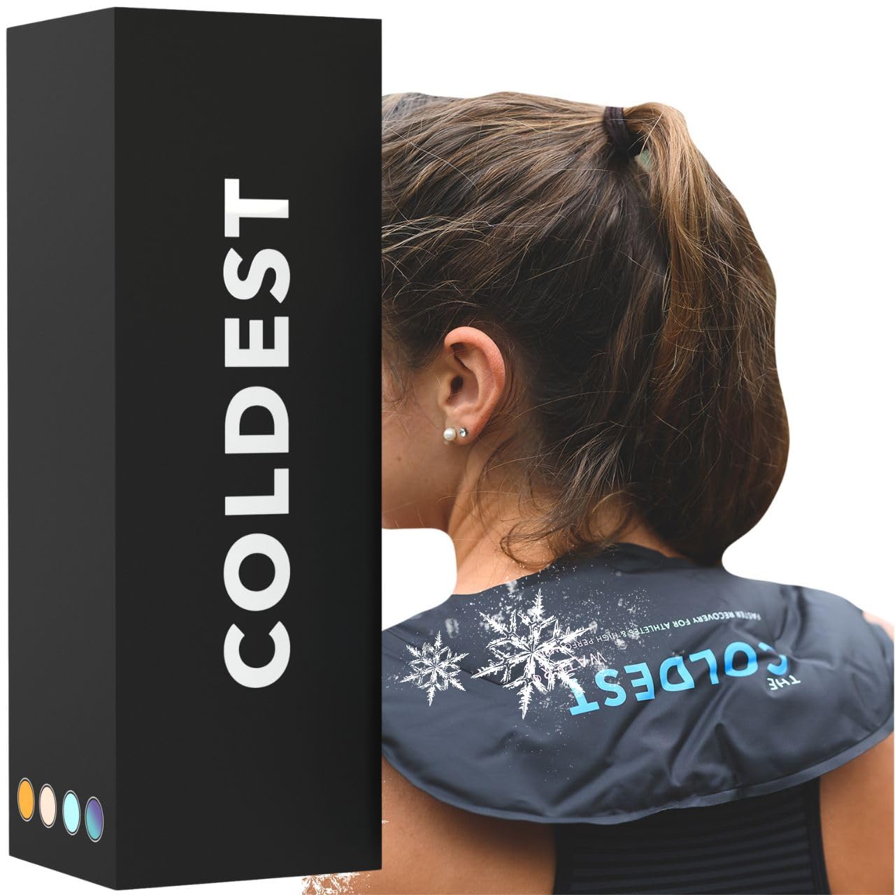Coldest Neck Shoulder Ice Pack for Injuries Reusable Gel Cold Pack Wrap for Upper Back Pain Relief Cold Compress Therapy for Swelling, Bruises, Surgery
