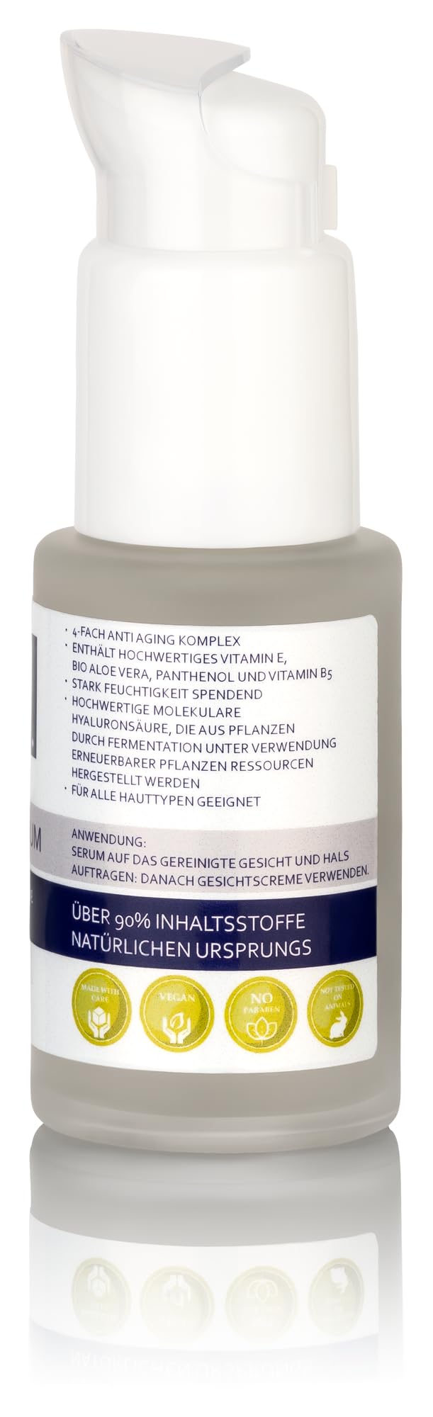 Bio serum hialuronowe do twarzy | Skincare serum przeciw starzeniu się, bio aloes, witamina E+B5, wegańskie, uzupełniający kwas hialuronowy, naturalne składniki, pielęgnacja twarzy, przeciw