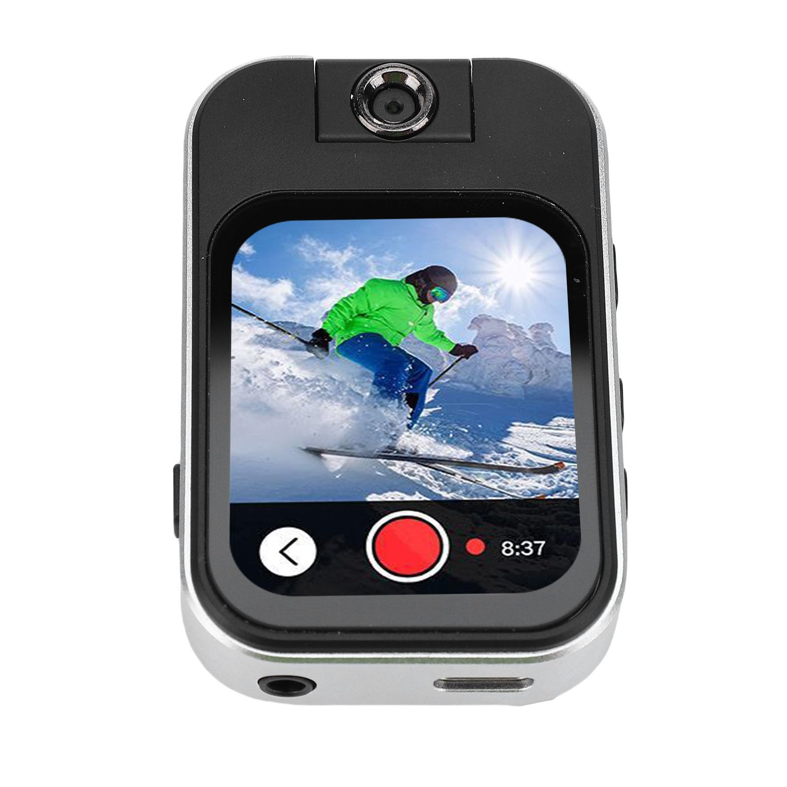 Reproductor MP3 con Cámara Incorporada Pantalla Táctil de 2,02 Pulgadas para Grabación de Música y Voz Ideal para Andar en Bicicleta y Correr