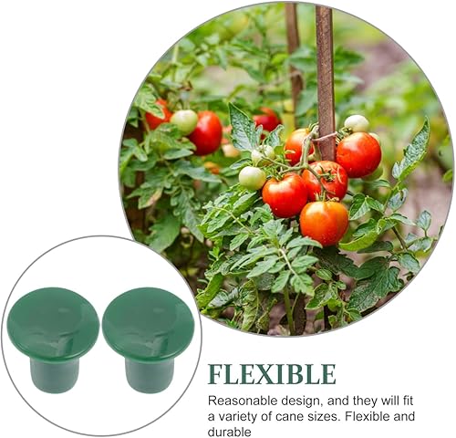 Miniatura 7 de Happyyami 72 tapas de bastón de seguridad para jardín, de plástico, con forma de hongo y varillas de refuerzo, tubo roscado en estacas para bastones