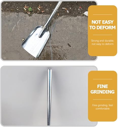 Miniatura 2 de Operitacx Pala pequeña para chimenea de hierro, pala de carbón, pala de cenizas, pala de jardinería, mango largo, barbacoa, carbón, ceniza, cuchara,