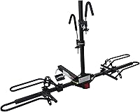 MaxxHaul 50027 2-Bike Platform Hitch Mount Bike Rack - Adjustable Hooks & Tire Cradles for SUV Truck Van, Fits 2" Hitches