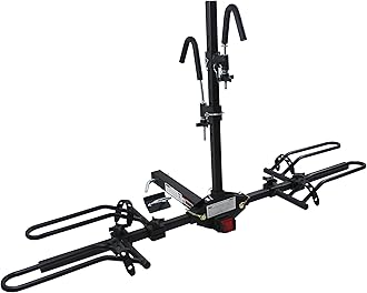 Maxxhaul 50027 Hitch Mount Bike Rack Platform Style 2-Bike Rack For Cars Trucks Suvs Minivans With Hitch Tightener