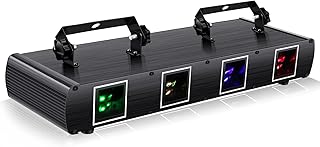 Disco Lights, UKing 4 Lens RGBY Sound Activated DJ LED Party Lights Stage Sector Lighting Compatible with DMX512 Controller for Birthday DJ Dance Party Show