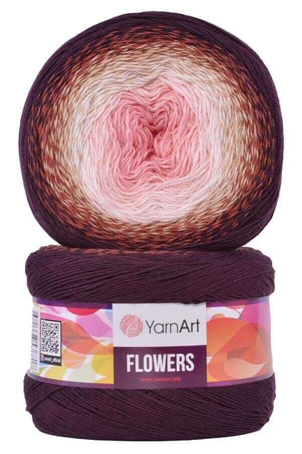 Image of YarnArt Cotton Acrylic Blend - 55% Cotton, 45% Acrylic, 250gr, 1094yds Multicolor Rainbow Crochet Yarn - Fine Sport Yarn - Skein (319)