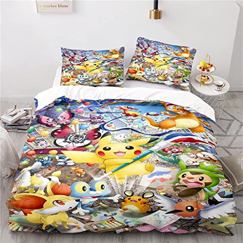 Parure de Lit 140x200, Housse Couette Elfe Mignon, Parure de Couettes Microfibre, Parure de Lit pour Enfants 140x200cm avec 2 Taie d'oreiller 50x75cm -Fig 3 Cover