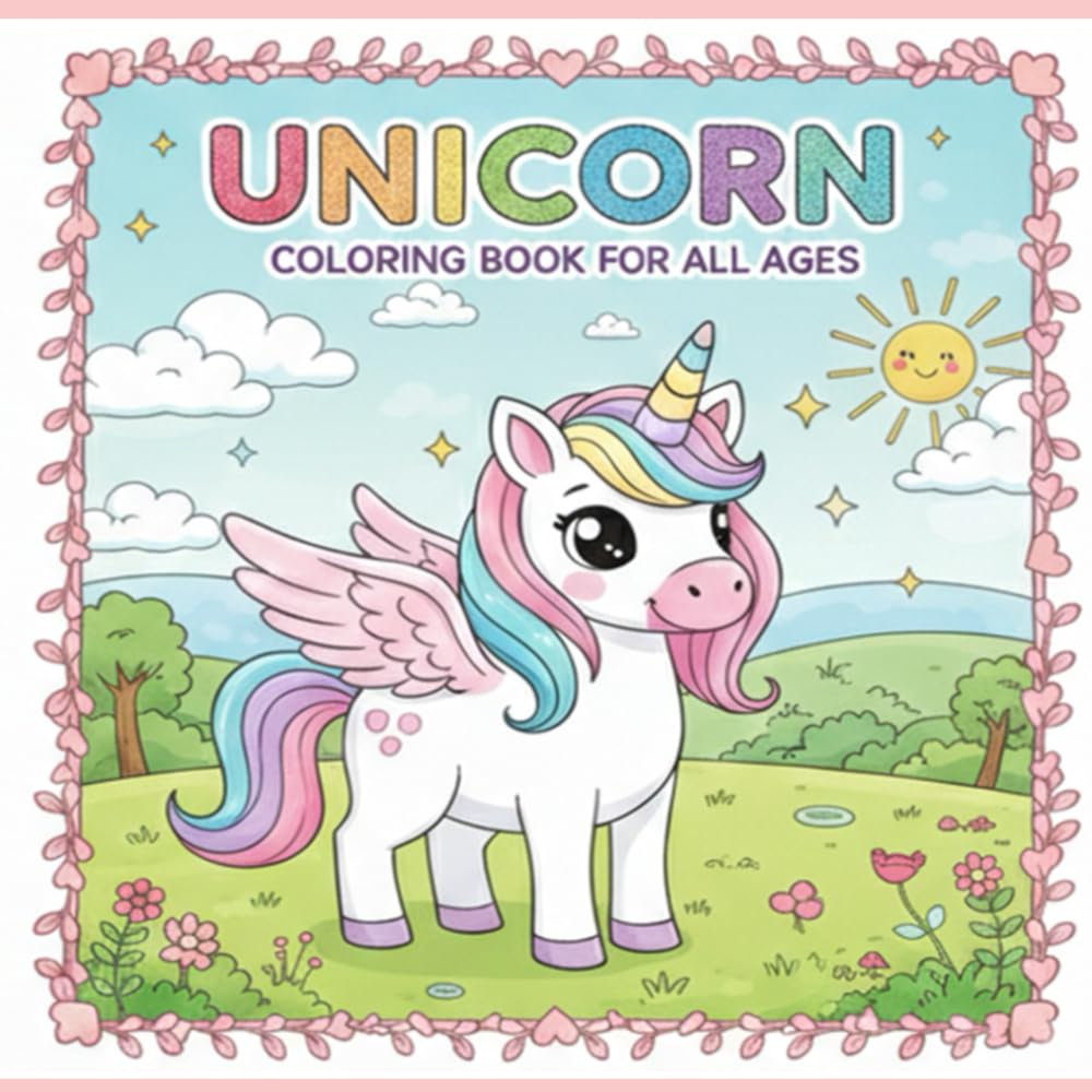 Unicorn Coloring Book for all ages: Cute,cozy, relaxing coloring book