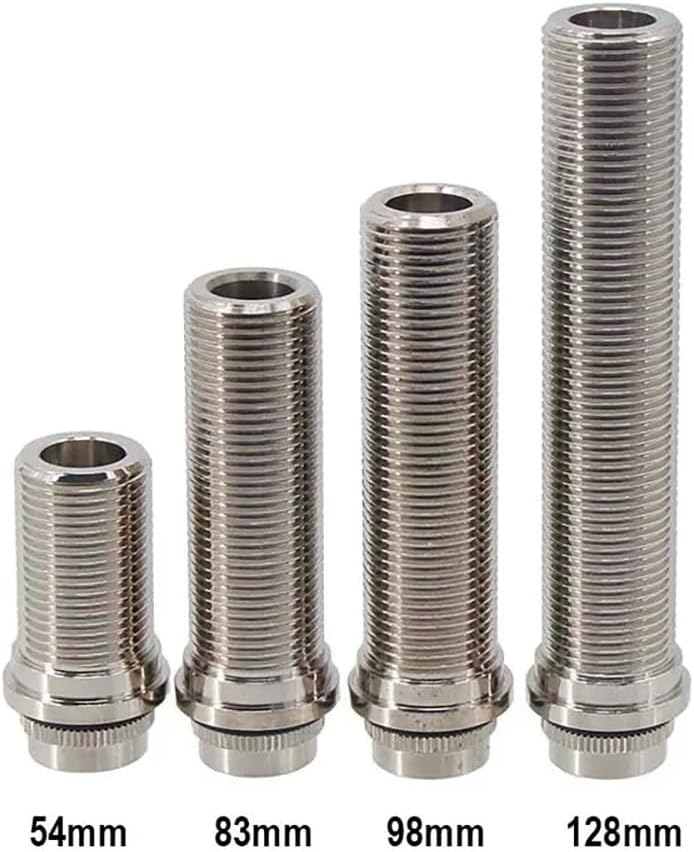 Chrome Plated Beer Tap Shank With 8mm Barbed Elbow, 5/8" ID Bore, 7/8"-14 Thread, Brass Homebrew Kegging Part for Kegerator & Jockey Box(83mm shank)