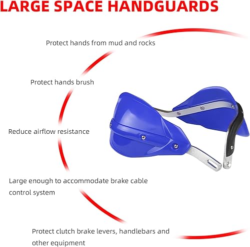 Miniatura 5 de JFG RACING Guardamanos de motocross azul 78 pulgadas y 1 18 pulgadas protectores de mano para motocicleta YZ80 YZ85 YZ125 YZ250 YZ250F Dirt Bike MX