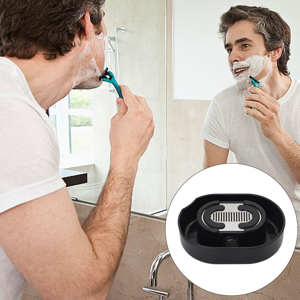 Czyszczenie maszynki do golenia,Wielofunkcyjny Razor Cleaning, Ręczne płukanie maszynki do golenia,Przenośna maszynka do golenia do golenia, Push Button Manual Razor Cleaner, Kiuiom