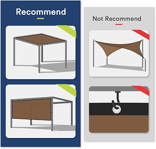 Miniatura 3 de VICLLAX Sombra 90% Tela para el sol, pantalla de privacidad con ojales reforzados para patio al aire libre, jardín, pérgola, toldo, 16 x 16 pies,