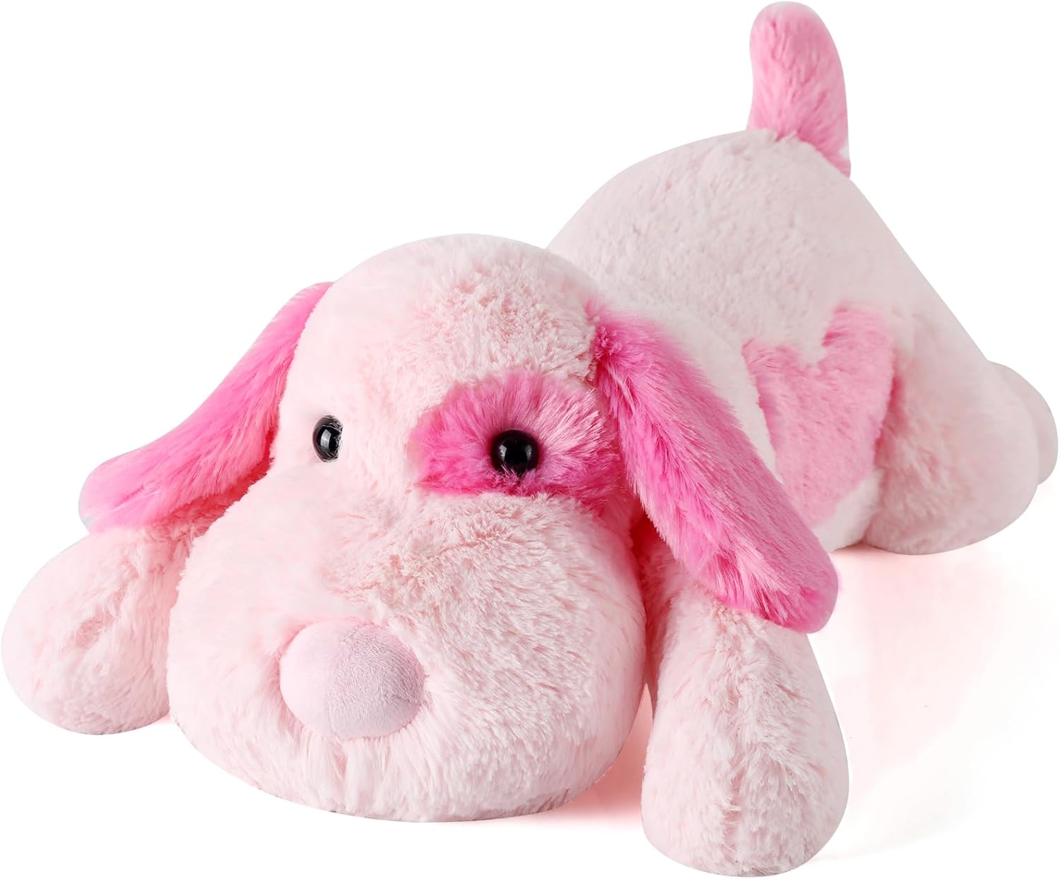 meowtastic Pink Dog Weighted Stuffed Animals – 22 Inch 4.5 Pounds Weighted Plush Dog Stuffed Animals – Big Stuffed Dog Plush Pillow – Cute Plush Toys Gifts for Kids & Adults (22″ 4.5 lbs)