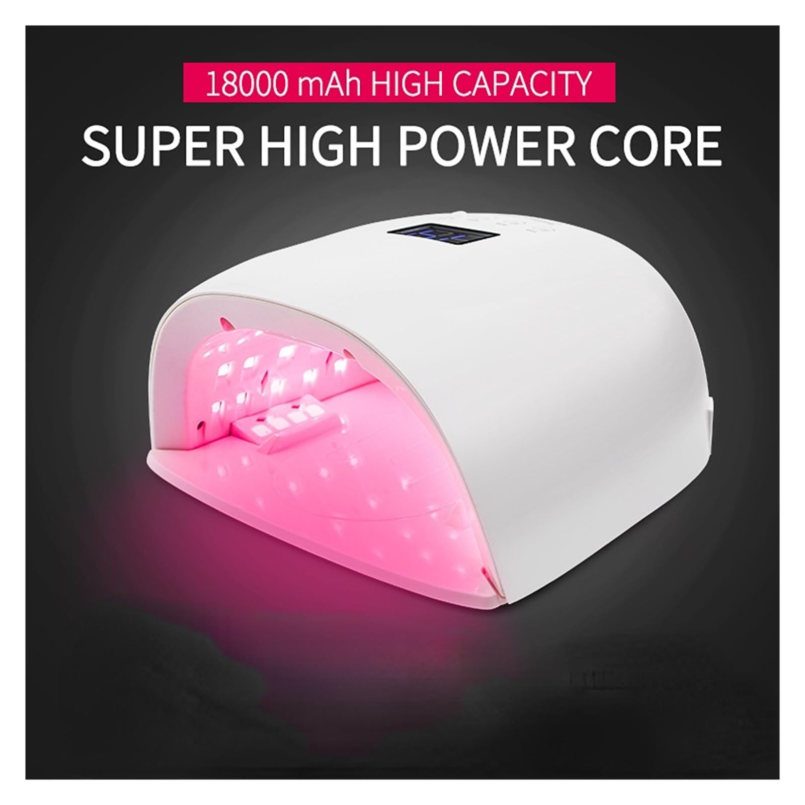 Lampa UV do Paznokci, Lampa LED UV do paznokci Akumulatorowa lampa do paznokci 86 W Bezprzewodowa suszarka do żelu Czerwone światło Manicure Światło z uchwytem Bezprzewodowa lampa UV LED do paznokci,
