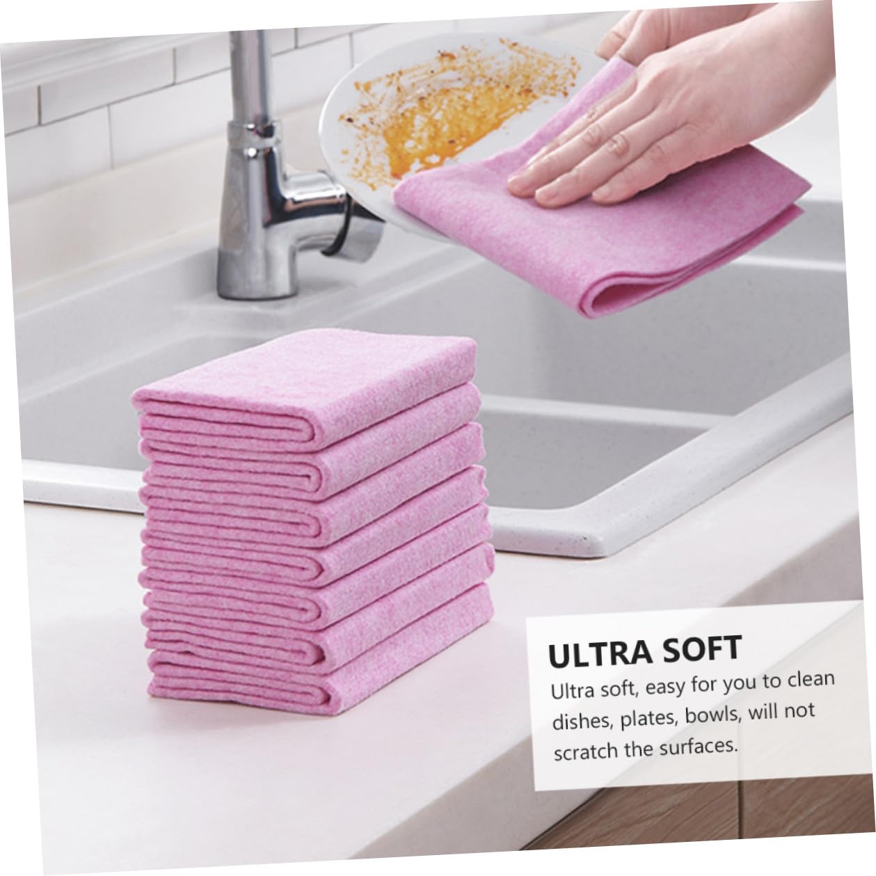 24 Piezas Paños de Cocina de Microfibra Absorbentes y Resistentes al Aceite Toallas Multiusos para Limpieza de Vajilla y Superficies Secado Rápido No Sueltan Pelusa Dobles Cara
