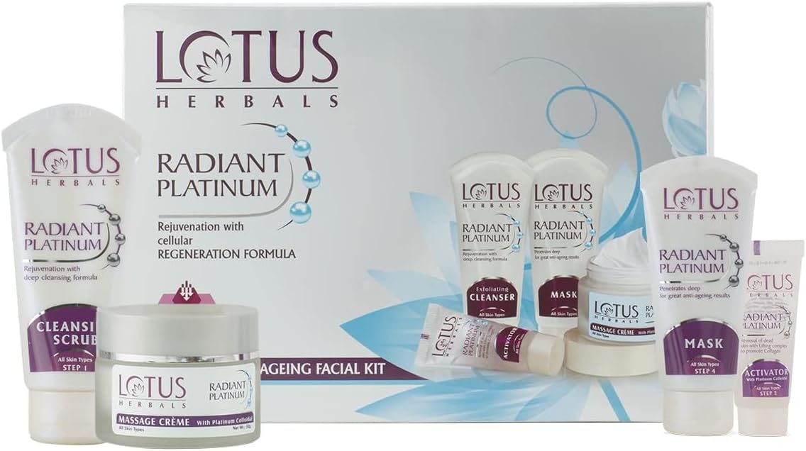 HERBALS-RADIANT PLATINUM CELLULAR ANTI-AGEING FACIAL KIT 5 in 1