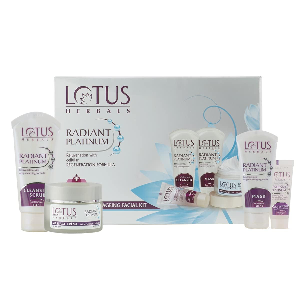 RADIANT PLATINUM Cellular Anti-Ageing FACIAL KIT Kit