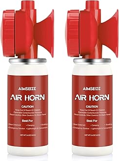 Loud Air Horns for Safety: Boat Horn Marine Bear Horn - 124dB Fog Hand Held Air Horns for Sporting Events