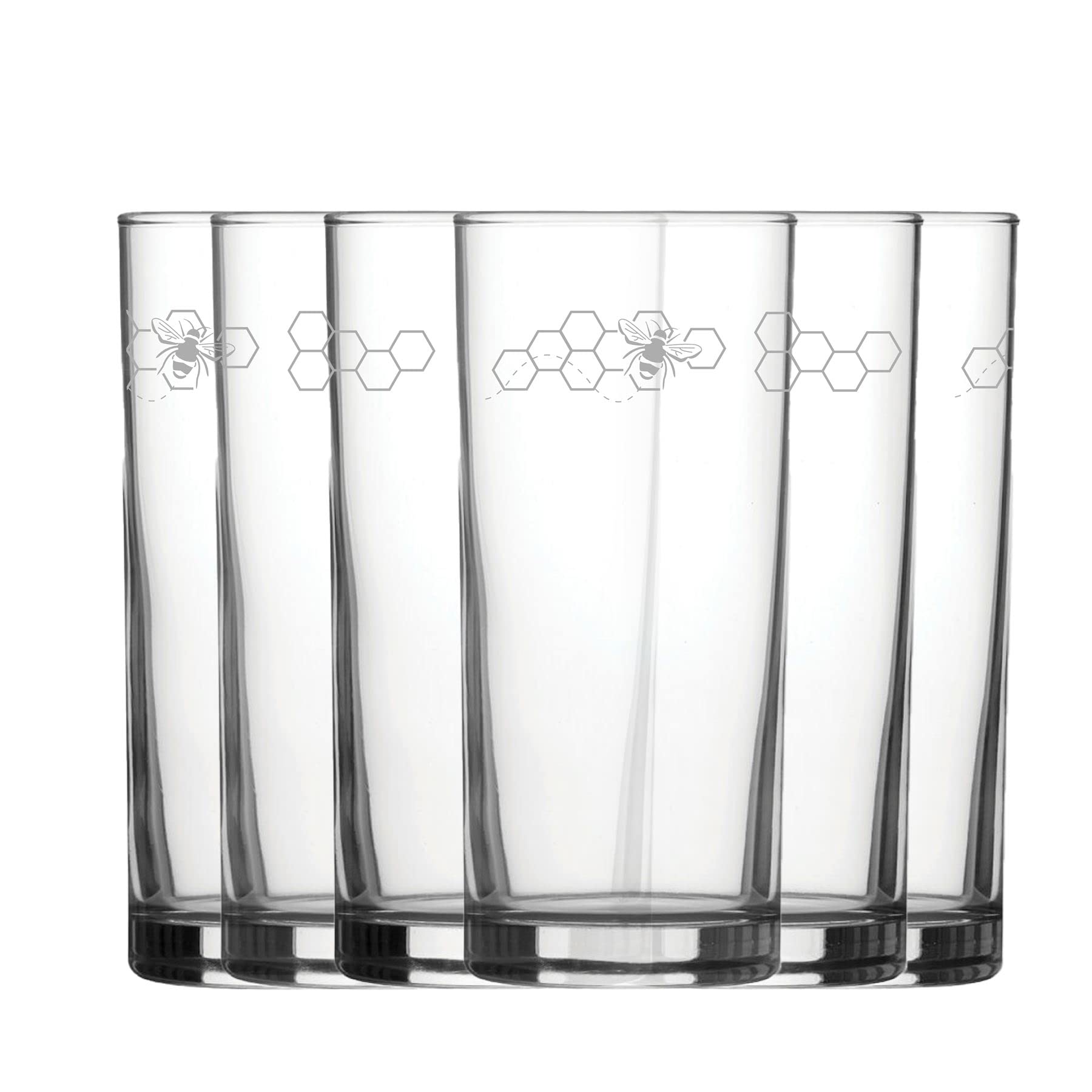 Juego de seis vasos de agua y cóctel grabados con láser en el Reino Unido, regalo para él o ella, regalo de cumpleaños, regalo de inauguración de la casa