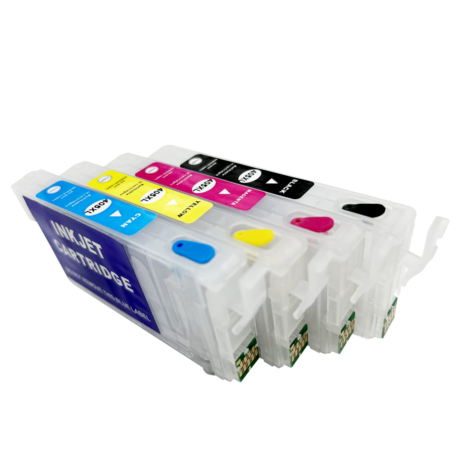 405XL Cartouche d'encre Rechargeable Vide Compatible pour imprimante Workforce Pro WF-7830DTWF WF-7840DTWF WF-4830DTWF WF-4820DWF WF-4825DWF WF-3820DWF WF-3825DWF WF-7835DTWF WF-7310
