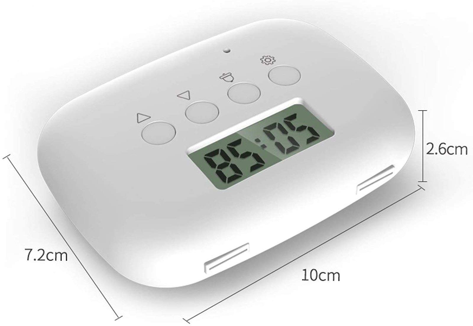 Organizer na tabletki, 6-komorowy inteligentny szczelny alarm elektroniczny, małe pudełko na tabletki na witaminy, olej z wątroby dorsza, suplementy, leki, białe