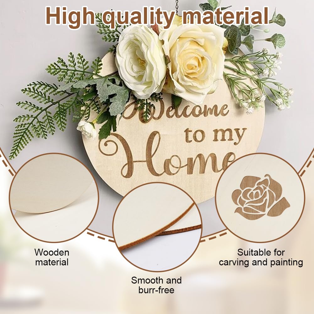 WhizNook 12 Pièces Rondin De Bois 15 Cm, Mince Rondelle | FindTheDeal