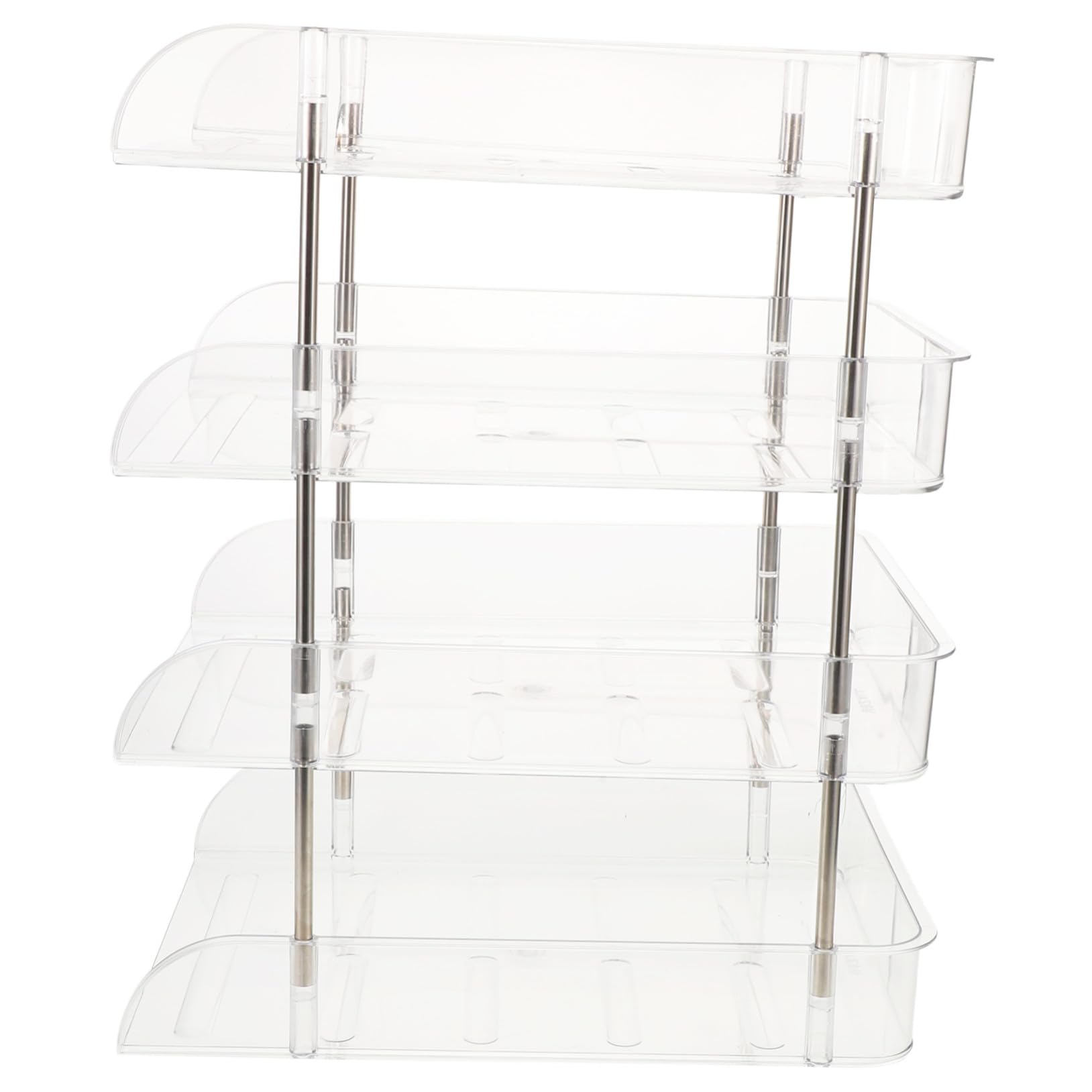 Operitacx Organizador de Escritorio Multicapa de 4 Niveles para Libros y Documentos – Almacenamiento Modular Moderno y Minimalista Adecuado para Estudiantes y Oficinas