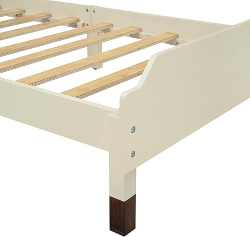 Miniatura 9 de Cama de plataforma de madera de tamaño individual con cabecero en forma de oso, marco de cama de plataforma de madera para niños con luces nocturnas